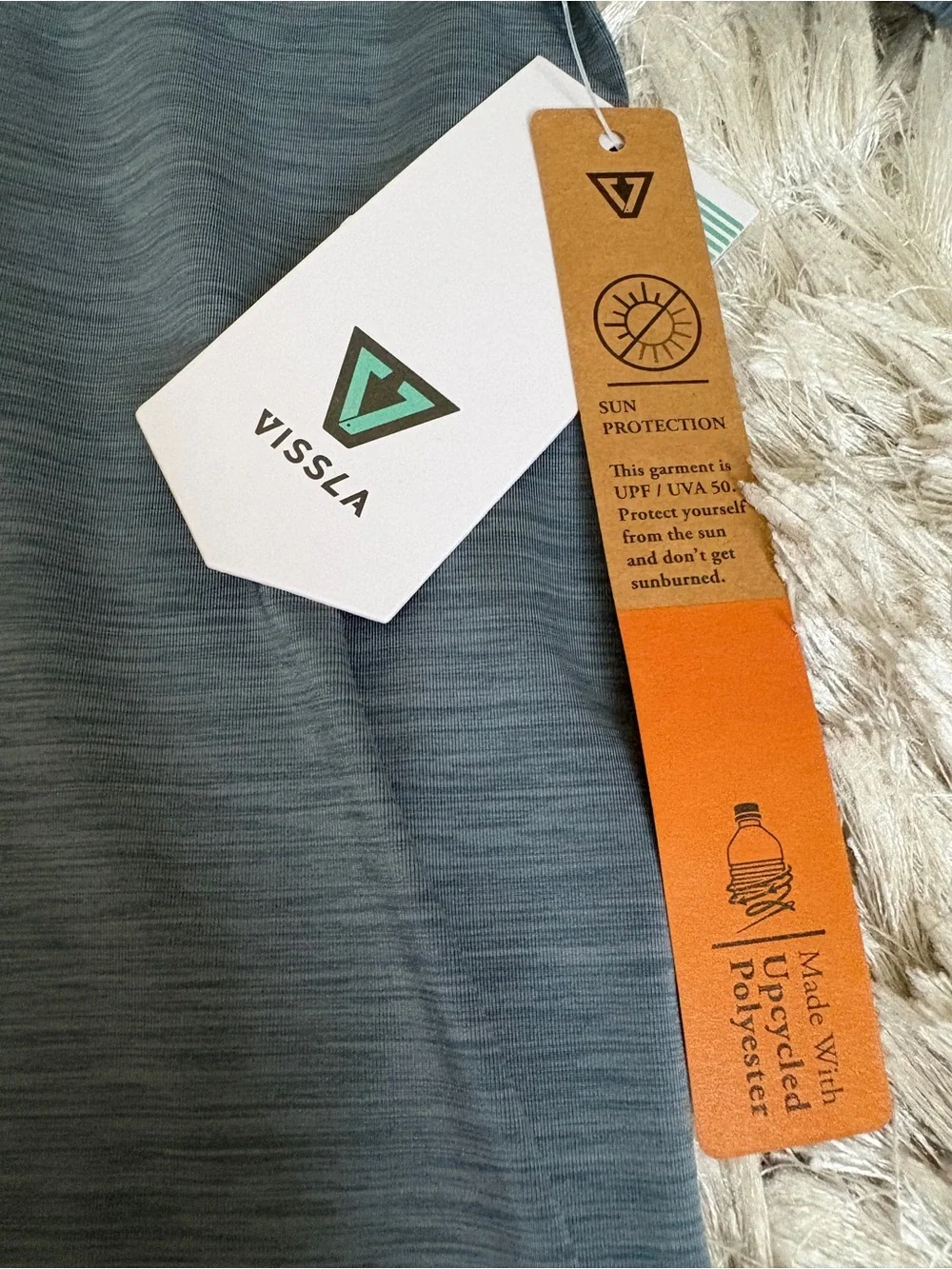 Vissla- YOUTH TWISTED ECO LS SUN SHIRT- Sz M, Slate Heather, NWT